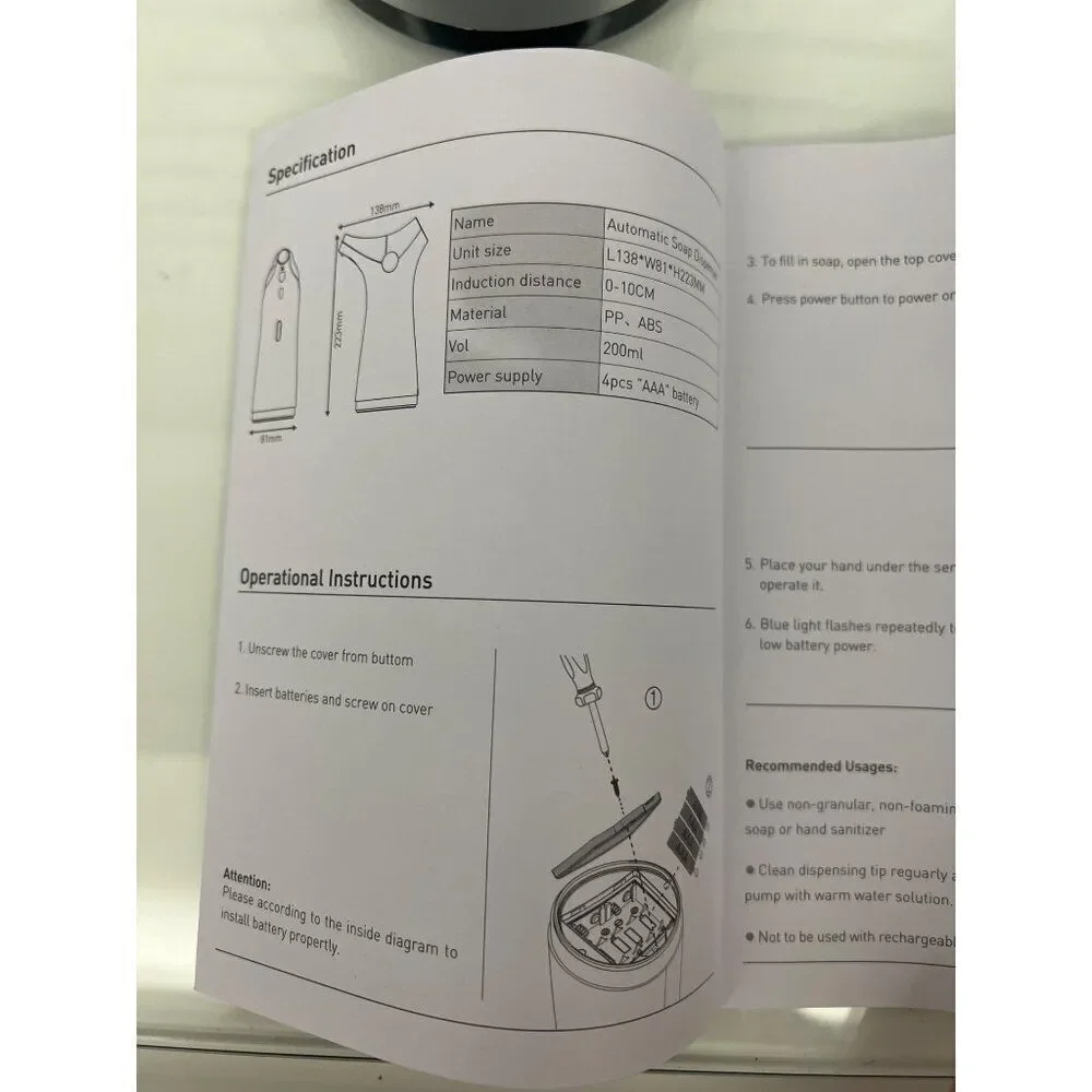 Auto Soap Dispenser Design Patent
